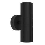 Eglo Wall Light Tomelloso Outdoor Aluminium Black Up & Down  | Suitable for 2x GU10